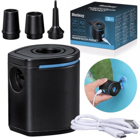 Elektryczna pompka powietrzba USB + końcówki Bestway 62289