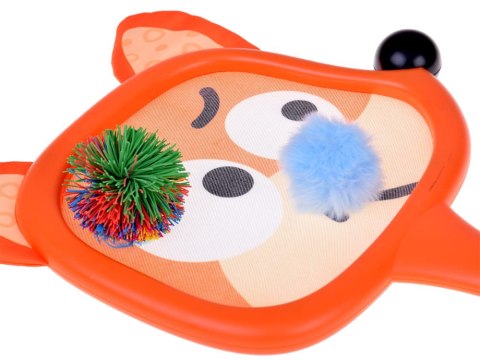 Kolorowe rakietki w kształcie zwierząt +2 piłeczki dla najmłodszych