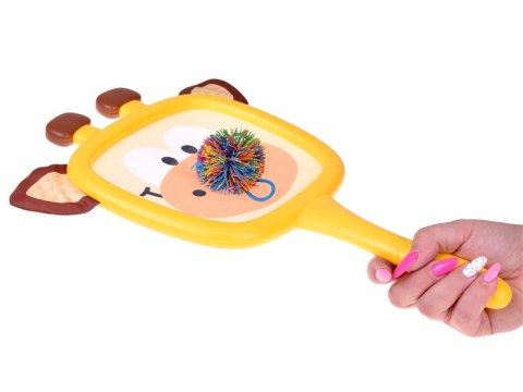 Kolorowe rakietki w kształcie zwierząt +2 piłeczki dla najmłodszych