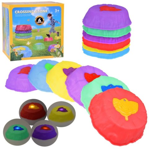 Świecąca ścieżka sensoryczna - kamienie do treningu równowagi 6 szt.