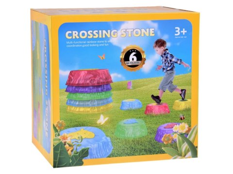 Świecąca ścieżka sensoryczna - kamienie do treningu równowagi 6 szt.