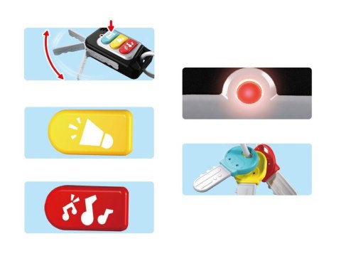 Interaktywne kluczyki z pilotem do auta dla malucha Dźwięk + melodie