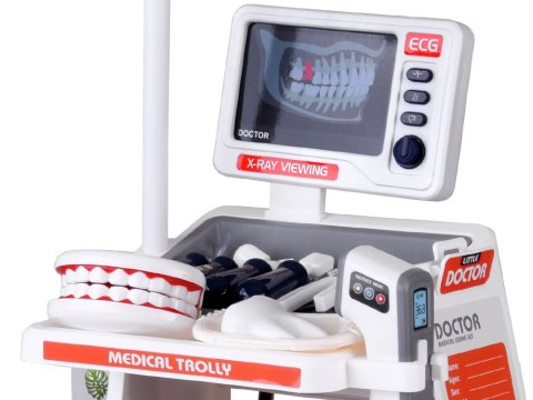 Interaktywny WÓZEK LEKARSKI Zestaw do zabawy w lekarza i dentystę