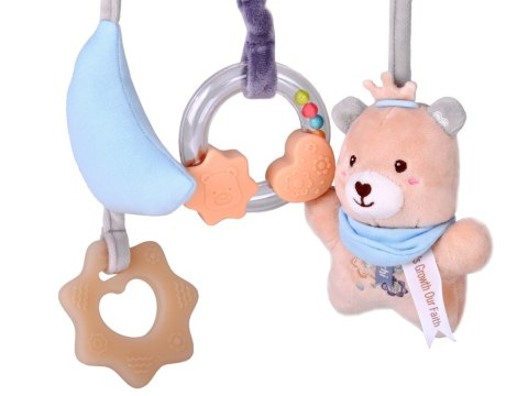 Zawieszka do łóżeczka z Miś Gryzak Grzechotka Prezent dla noworodka