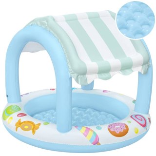 Bestway Basenik z daszkiem i dmuchanym dnem NIEBIESKO-BIAŁY 104cm 52638