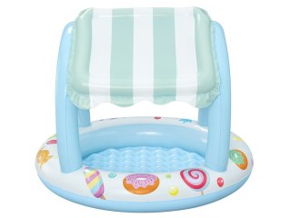 Bestway Basenik z daszkiem i dmuchanym dnem NIEBIESKO-BIAŁY 104cm 52638