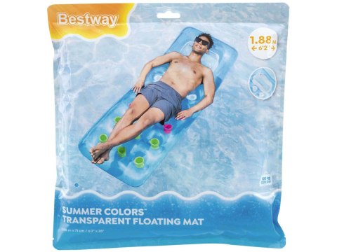 Bestway Dmuchany materac do pływania z okienkiem 1-osobowy 188x71cm 43040