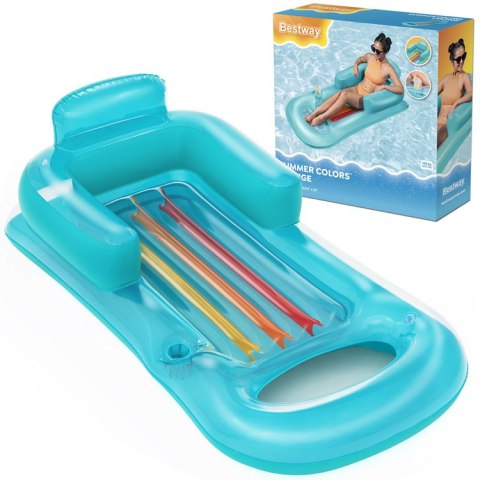 Bestway Dmuchany materac z oparciem Wbudowany uchwyt na kubek 161cm 43028