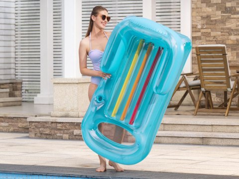 Bestway Dmuchany materac z oparciem Wbudowany uchwyt na kubek 161cm 43028