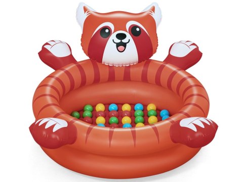 Bestway Suchy basen z kulkami Czerwona PANDA 107x94cm + 50 kulek 52702