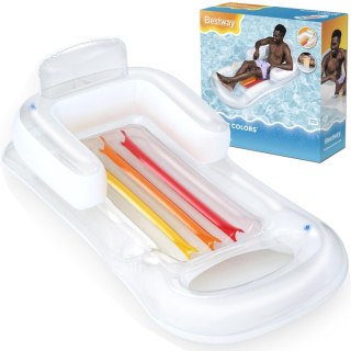 Bestway materac dmuchany z oparciem Wbudowany uchwyt na kubek 161cm 43028