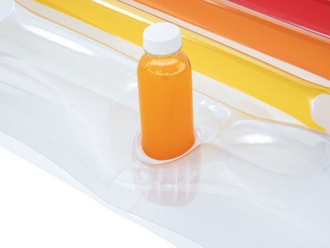 Bestway materac dmuchany z oparciem Wbudowany uchwyt na kubek 161cm 43028