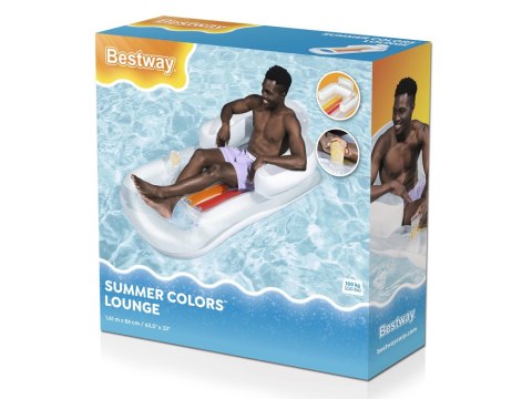 Bestway materac dmuchany z oparciem Wbudowany uchwyt na kubek 161cm 43028