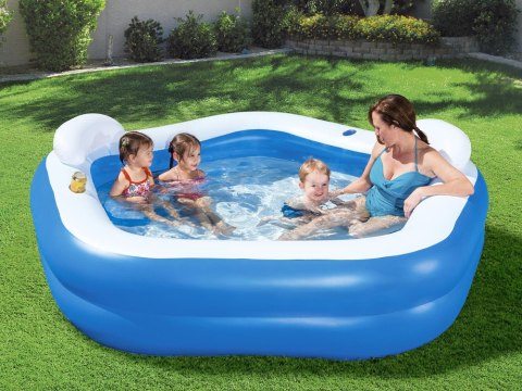 Bestway Dmuchany basen - oparcie i miejsce na napoje 213x206x69cm 54153