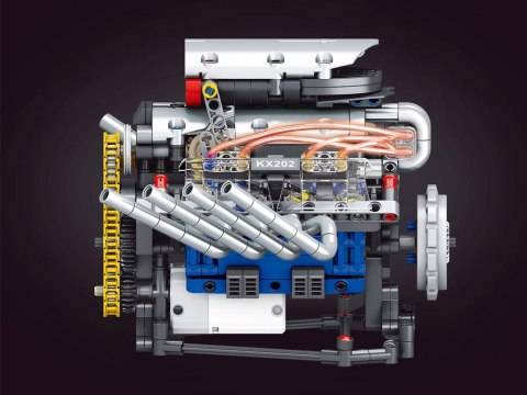 Klocki techniczne Zbuduj SILNIK na akumulator Światło i ruch 665-ele ZA5812