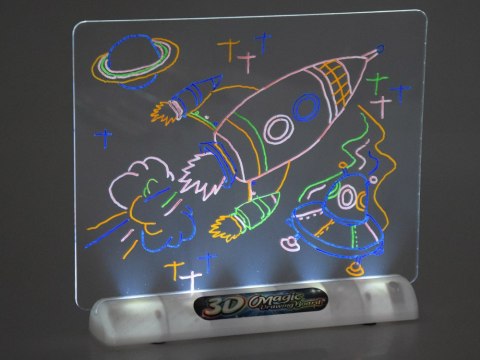 Tablica do Rysowania 3D z Podświetleniem LED + Pisaki i Okulary TA0114