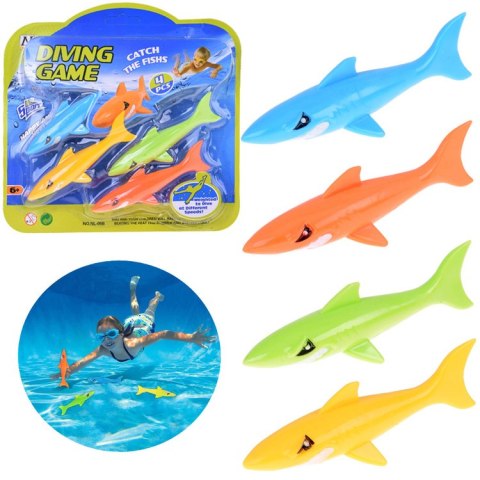 Zestaw 4 kolorowe REKINY do nauki nurkowania dla dzieci SP0834