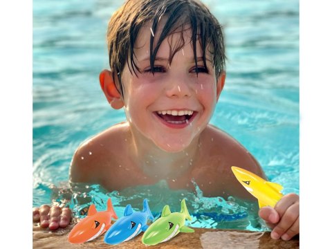Zestaw 4 kolorowe REKINY do nauki nurkowania dla dzieci SP0834