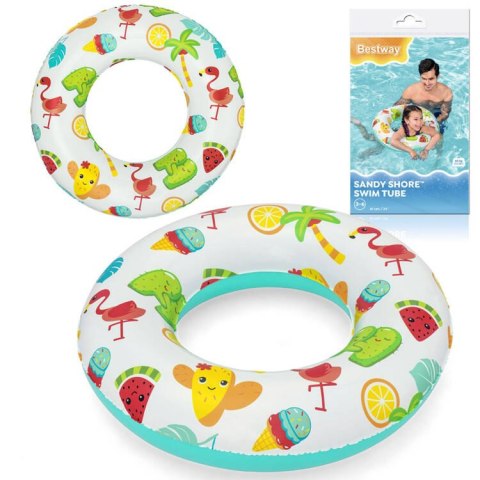 Bestway Dmuchane koło do pływania 61cm zielone OWOCE do 60kg 36014 A