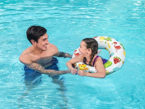 Bestway Dmuchane koło do pływania 61cm zielone OWOCE do 60kg 36014 A