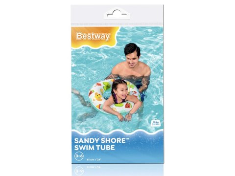 Bestway Dmuchane koło do pływania 61cm zielone OWOCE do 60kg 36014 A