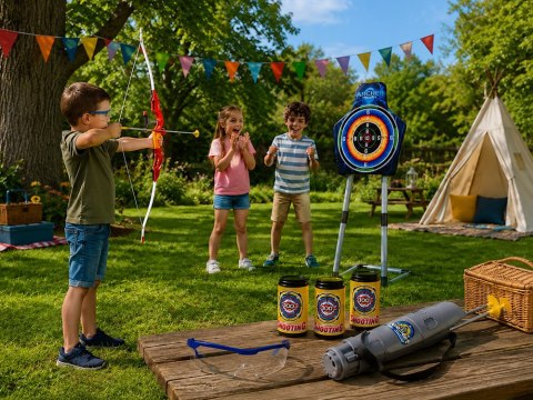 Łuk, strzały i tarcza - duży zestaw łucznika - 2 opcje zabawy SP0868