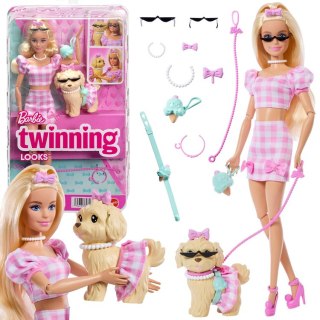 Mattel Lalka Barbie Twining Looks - na spacerze z pieskiem ZA6701