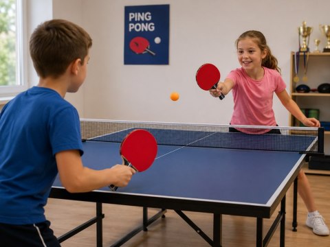Zestaw do Ping-Ponga: 2 Drewniane Paletki + 3 piłeczki + etui SP0870