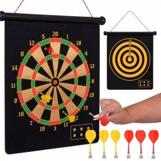 Duża Tarcza Magnetyczna DartBoard Dwustronna 6 Rzutek Lotki GR0865