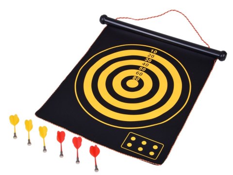 Duża Tarcza Magnetyczna DartBoard Dwustronna 6 Rzutek Lotki GR0865