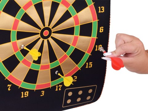 Duża Tarcza Magnetyczna DartBoard Dwustronna 6 Rzutek Lotki GR0865