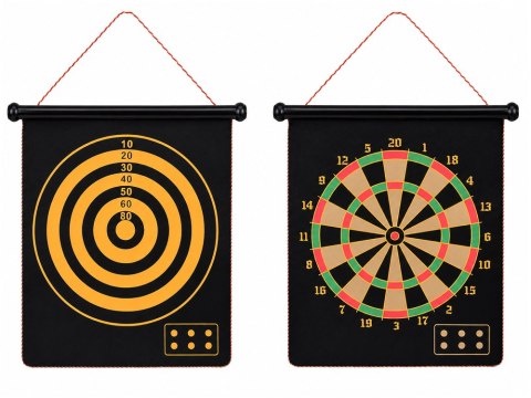 Duża Tarcza Magnetyczna DartBoard Dwustronna 6 Rzutek Lotki GR0865