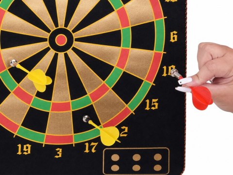 Duża Tarcza Magnetyczna DartBoard Dwustronna 6 Rzutek Lotki GR0865