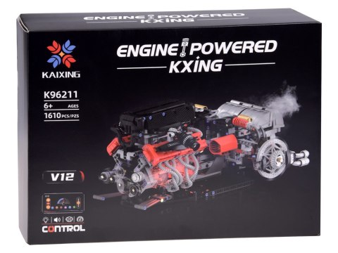 Klocki techniczne Zbuduj SILNIK na akumulator Generator pary 1610el. ZA6373