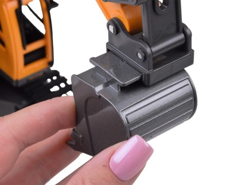 Koparka Zdalnie Sterowana + Łyżka Chwytak Młot Dym Dźwięk Światła RC0792