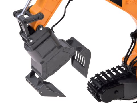 Koparka Zdalnie Sterowana + Łyżka Chwytak Młot Dym Dźwięk Światła RC0792