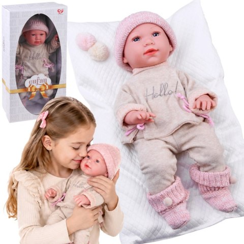 Lalka BOBAS 48 cm Interaktywna płacze gaworzy pachnie + kocyk ZA6577