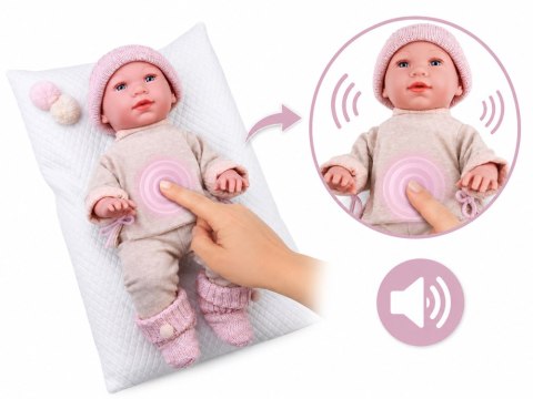 Lalka BOBAS 48 cm Interaktywna płacze gaworzy pachnie + kocyk ZA6577