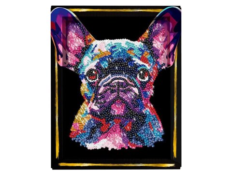 Obraz z cekinów Pop art Pies Buldog francuski Haft 2280 szt. ZA6712