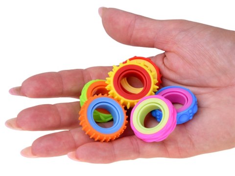 Pierścienie Sensoryczne Obrotowe Fidget Zabawka Antystresowa 6 szt. ZA6619