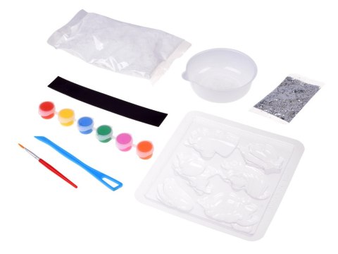 Zestaw do robienia magnesów JEDNOROŻCE brokatowe DIY magnesy ZA6409