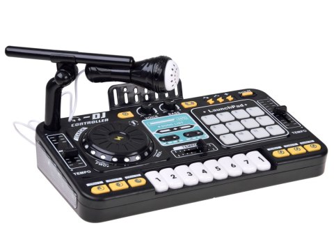 Kontroler MIXER DJ Podświetlana konsola dla dzieci + mikrofon ZA6303