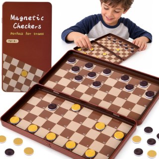 Gra magnetyczna WARCABY - na magnes KIESZONKOWA - dla 2os.GR0838