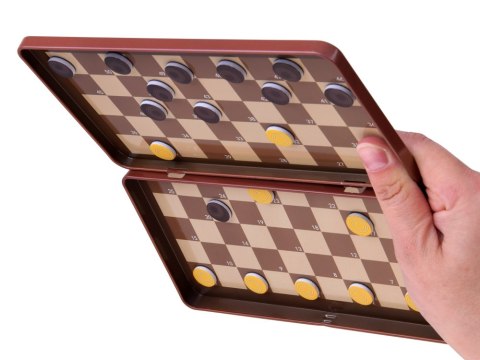 Gra magnetyczna WARCABY - na magnes KIESZONKOWA - dla 2os.GR0838