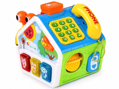 Kostka edukacyjna Tańczący ŚLIMAK DOMEK - muzyka, światło, sorter ZA6195