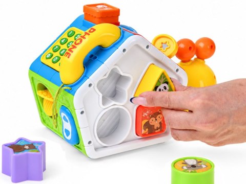 Kostka edukacyjna Tańczący ŚLIMAK DOMEK - muzyka, światło, sorter ZA6195