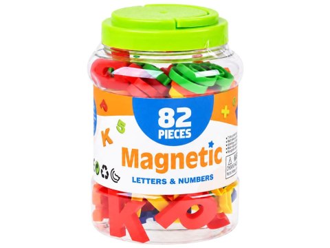 Literki i cyferki magnetyczne na lodówkę - edukacyjne 82ele TA0116