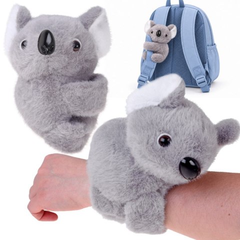Opaska na rękę zwierzak Pluszowa szara KOALA - miękka, elastyczna ZA6260
