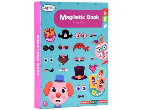 Puzzle magnetyczne Twarze wesołe buźki 55el nauka emocji ZA4409