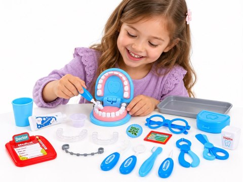 Zestaw DENTYSTA dla dzieci - rozbudowany gabinet STOMATOLOG Ząbek ZA6278